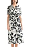 BAHAMAS PRINT DRESS (BLACK/WHITE)