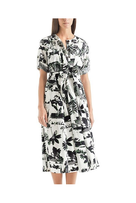 BAHAMAS PRINT DRESS (BLACK/WHITE)