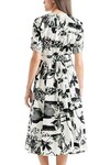 BAHAMAS PRINT DRESS (BLACK/WHITE)