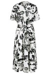 BAHAMAS PRINT DRESS (BLACK/WHITE)