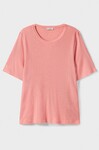 SILK RIBBED T-SHIRT (ROSEATE)