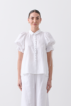 SARA LINEN SHIRT (OPTICAL WHITE)