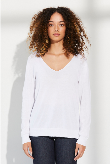 COTTON V SLOUCHY (WHITE)