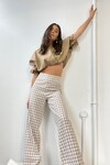 MILLY PANT (GINGHAM LINEN)