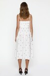 LUSTER SMOCKED MIDI DRESS (WHITE)