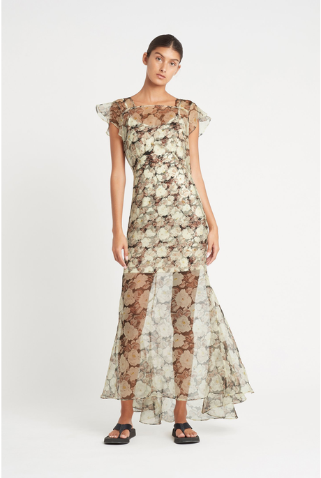 SOFIA LOW BACK GOWN (VIVIENNE PRINT)