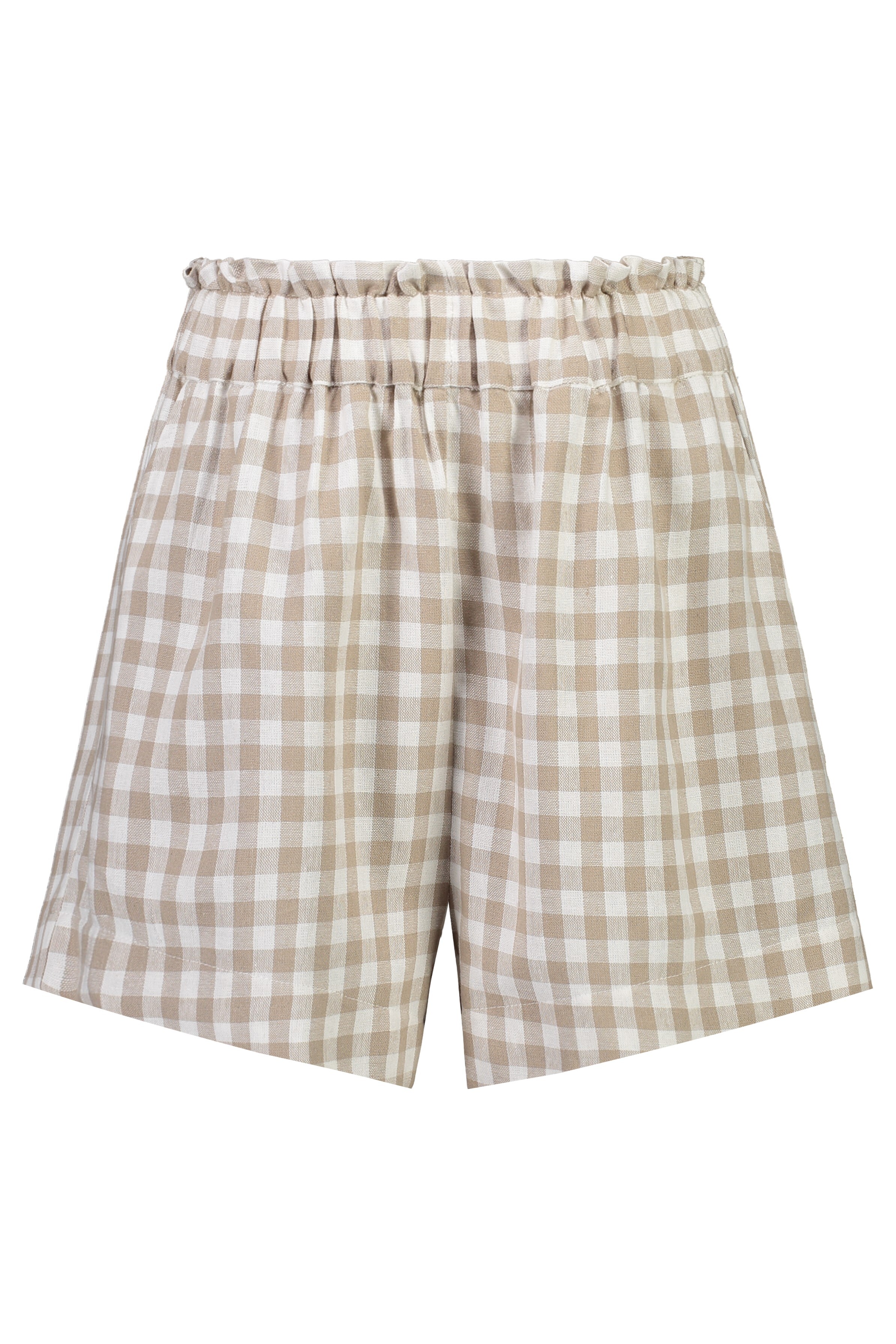 SUNDAY SHORTS (GINGHAM LINEN)- CAITLIN CRISP SPRING 22 Boxing Day Sale