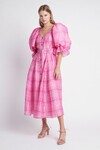 BUNGALOW PUFF SLEEVE DRESS (PINK CHECK)