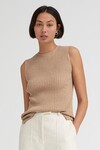 THE SLEEVELESS CLEO TOP (CARAMEL TWIST)