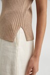 THE SLEEVELESS CLEO TOP (CARAMEL TWIST)