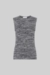 THE SLEEVELESS CLEO TOP (SPACE DYED NAVY)