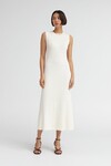 THE SLEEVELESS CLEO DRESS (CREAM)