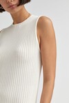 THE SLEEVELESS CLEO DRESS (CREAM)