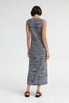 THE SLEEVELESS CLEO DRESS (SPACE DYED NAVY)