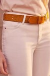 ADELE LEATHER BELT (MANGUE)