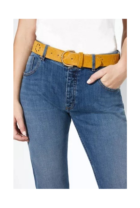 ADELE LEATHER BELT (MANGUE)