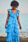 TIER SHE COMES DRESS (CORNFLOWER BLUE)