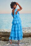 TIER SHE COMES DRESS (CORNFLOWER BLUE)