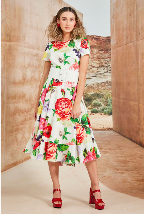 MARILYN MONROE DRESS (WHITE FLORAL)