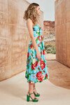 TWIST AND SHAKE DRESS (AQUA FLORAL)