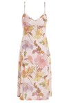 TEMPO TIERED FRILL MIDI DRESS (RAINBOW PEONIES)