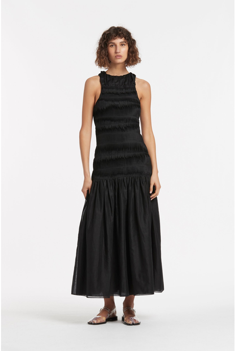 XANTHE MIDI DRESS (BLACK)