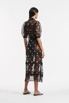 MARGOT TIERED MIDI DRESS (BLACK POLKA DOT)