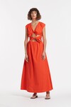 ANJA TIE MIDI DRESS (MANDARIN DRESS)