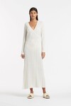 BASILE V NECK DRESS (IVORY)