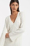 BASILE V NECK DRESS (IVORY)