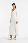 BASILE V NECK DRESS (IVORY)