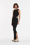 KELVIN DRAPED DRESS (BLACK)