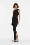 KELVIN DRAPED DRESS (BLACK)