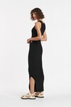 KELVIN DRAPED DRESS (BLACK)