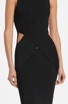 KELVIN DRAPED DRESS (BLACK)