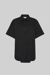 THE WREN SHIRT(BLACK COTTON BROADCLOTH)