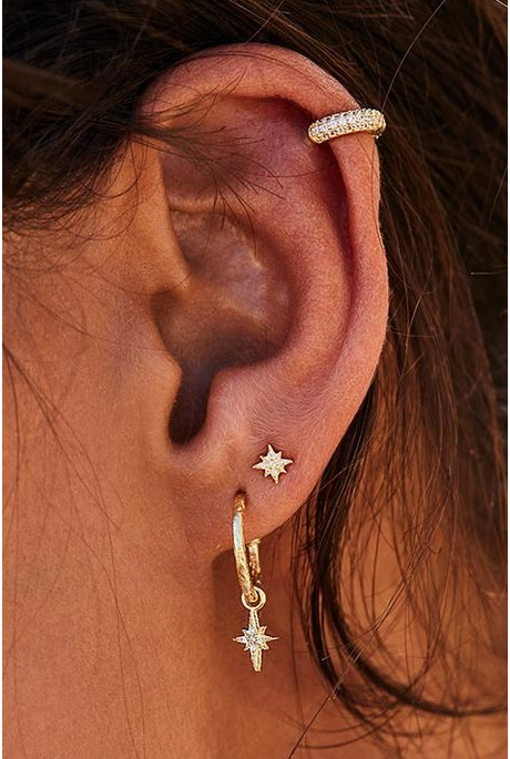 STARLIGHT HOOP EARRINGS (18K GOLD VERMEIL)