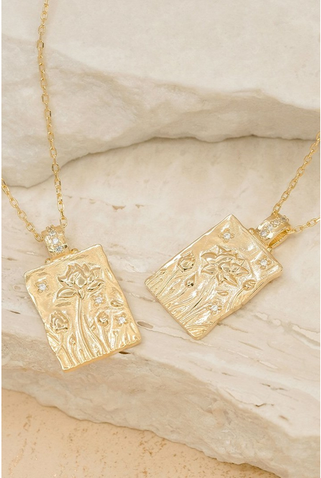 BLOOMING UNDER THE SAME SUN NECKLACE SET (18K GOLD VERMEIL)