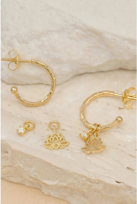 BLOOMING UNDER THE SAME SUN HOOP EARRINGS (18K GOLD VERMEIL)