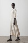 ROSEWOOD SILK V PANEL DRESS (VINTAGE CREAM)