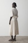 ROSEWOOD V YOKE MIDI SKIRT (VINTAGE CREAM)