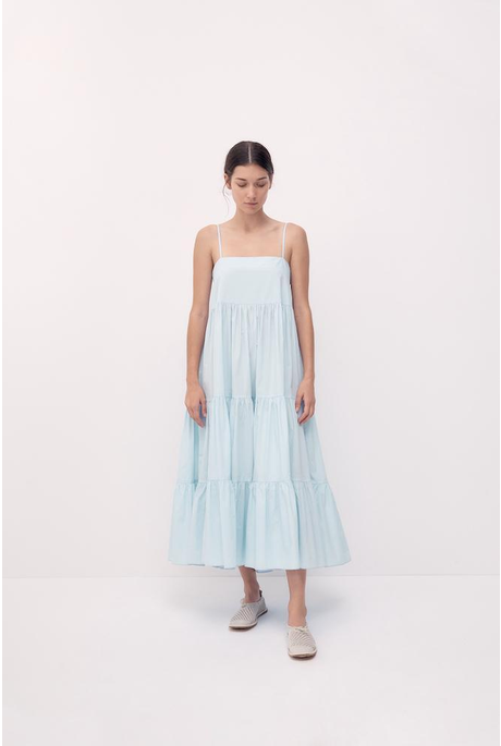 VIOLET TIERED DRESS (SKY BLUE)