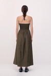 ULLA SHIRRED DRESS (MILITARY GREEN)