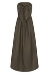 ULLA SHIRRED DRESS (MILITARY GREEN)