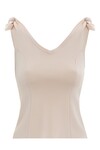 POSTCARD TIE SHOULDER TOP (CREAM)