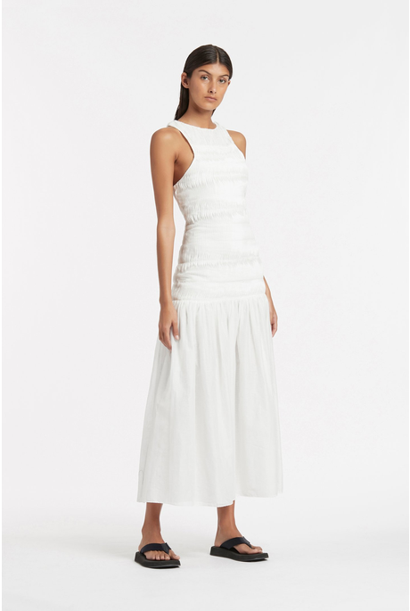 XANTHE MIDI DRESS (IVORY)