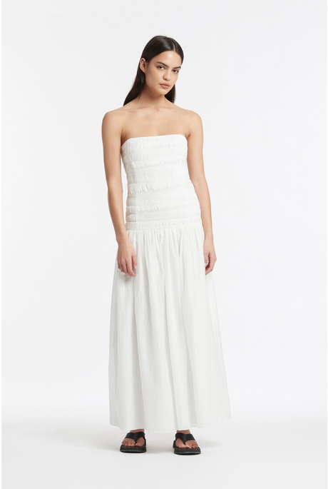 XANTHE STRAPLESS DRESS (IVORY)