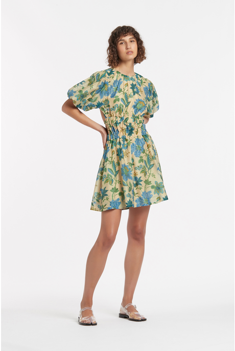 CELIA OPEN BACK MINI DRESS (MARGUERITE PRINT)