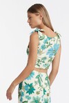 ALEXANDRE KNOT CROP (MARGEURITE PRINT)