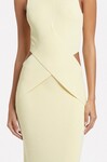 KELVIN DRAPED DRESS (LEMON)